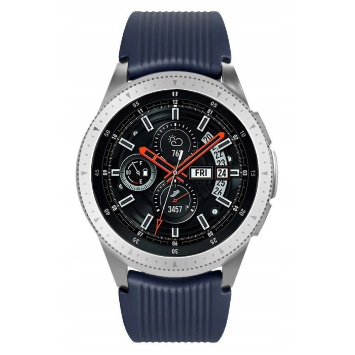 Pasek silikonowy Straight do smartwatcha uniwersalny 22mm + teleskopy (Granatowy)