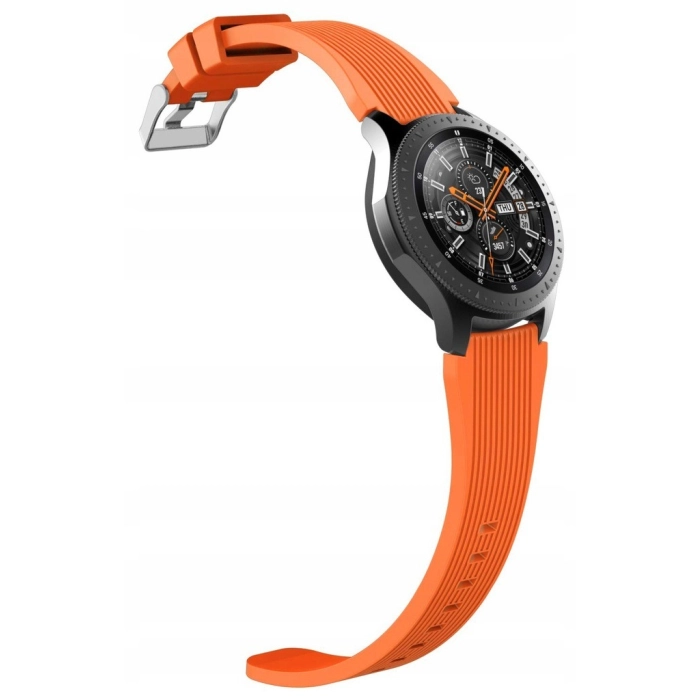 Pasek silikonowy Straight do smartwatcha uniwersalny 22mm + teleskopy (Pomarańczowy)