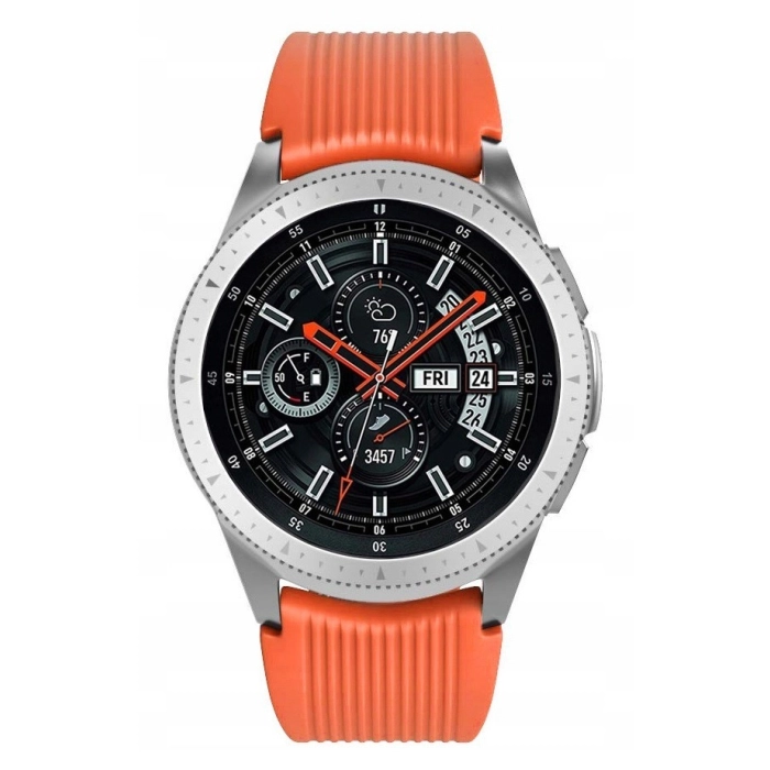 Pasek silikonowy Straight do smartwatcha uniwersalny 22mm + teleskopy (Pomarańczowy)