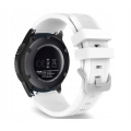 Pasek silikonowy Twill do smartwatcha uniwersalny 20mm + teleskopy (Biały)