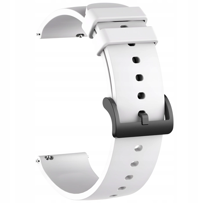 Pasek silikonowy HK do smartwatcha uniwersalny 22mm + teleskopy (Biały)
