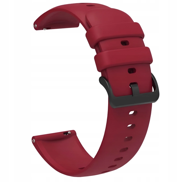 Pasek silikonowy HK do smartwatcha uniwersalny 22mm + teleskopy (Bordowy)