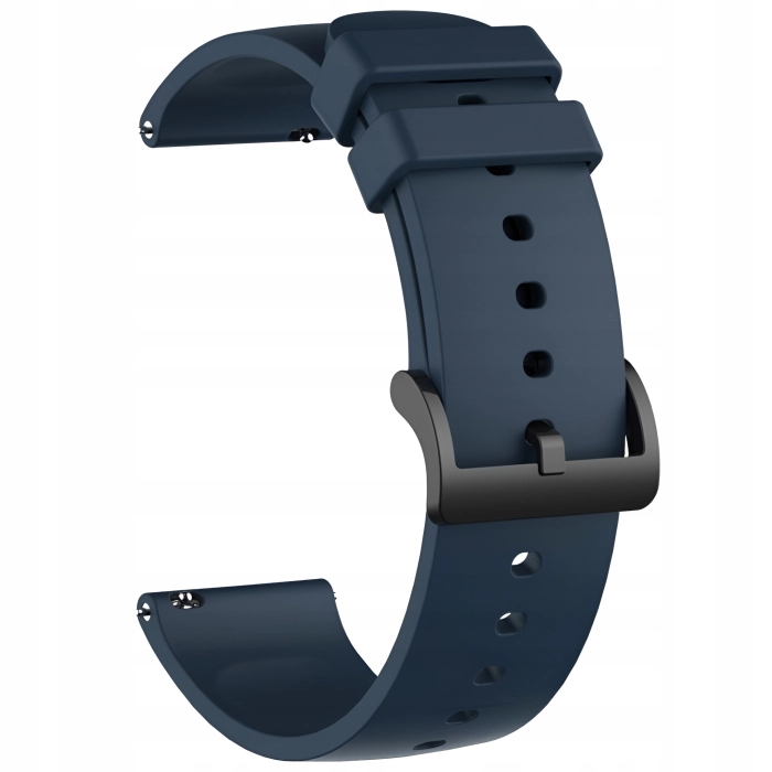 Pasek silikonowy HK do smartwatcha uniwersalny 22mm + teleskopy (Granatowy)