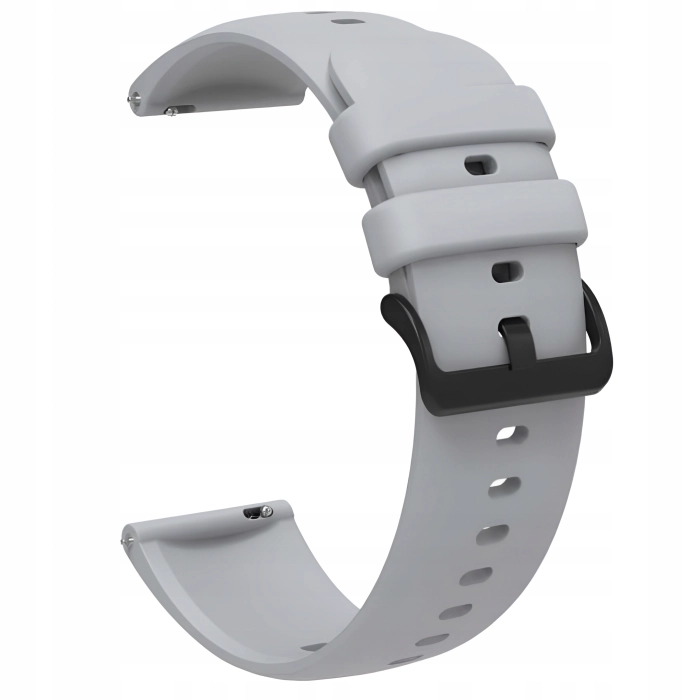 Pasek silikonowy HK do smartwatcha uniwersalny 22mm + teleskopy (Szary)