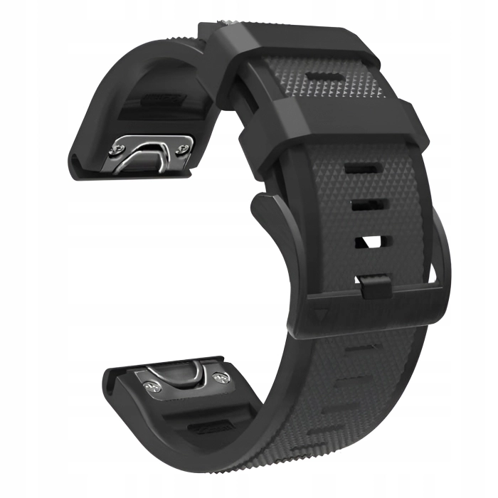 Pasek silikonowy Quickfit 26 mm do Garmin Fenix 3 HR 5X 6X 7X PRO SOLAR (Czarny)