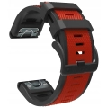 Pasek silikonowy Quickfit 26 mm do Garmin Fenix 3 HR 5X 6X 7X PRO SOLAR (Czerwony w środku)