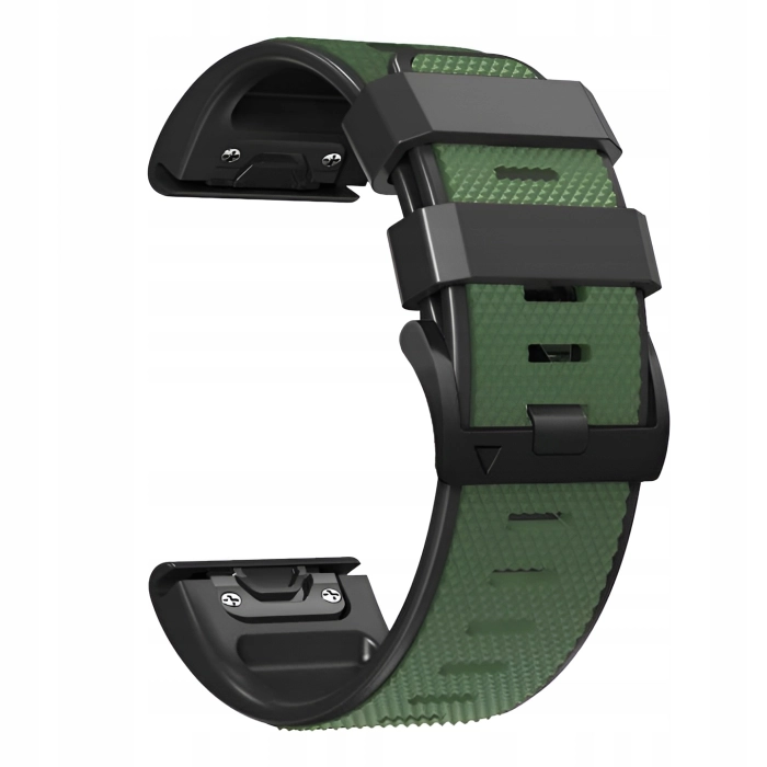 Pasek silikonowy Quickfit 26 mm do Garmin Fenix 3 HR 5X 6X 7X PRO SOLAR (Ciemno-zielony)