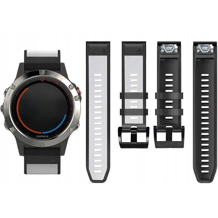 Pasek silikonowy Quickfit 26 mm do Garmin Fenix 3 HR 5X 6X 7X PRO SOLAR (Biały)
