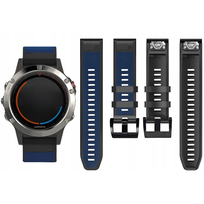 Pasek silikonowy Quickfit 26 mm do Garmin Fenix 3 HR 5X 6X 7X PRO SOLAR (Granatowy)