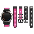 Pasek silikonowy Quickfit 26 mm do Garmin Fenix 3 HR 5X 6X 7X PRO SOLAR (Różowy)