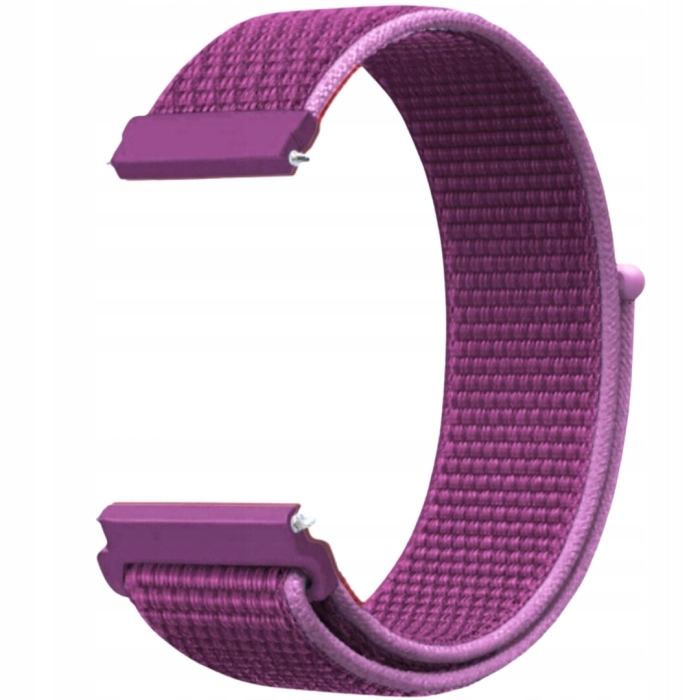 Pasek materiałowy, nylonowy do smartwatcha uniwersalny 22mm (Fioletowy)