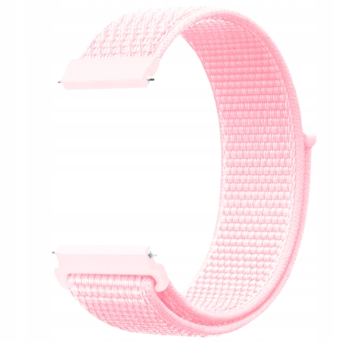 Pasek materiałowy, nylonowy do smartwatcha uniwersalny 22mm (Różowy)
