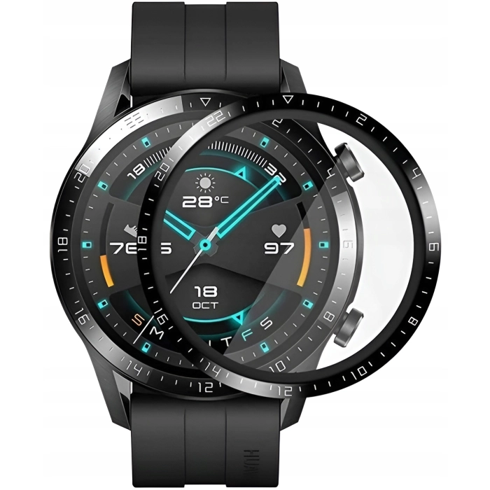 Szkło hybrydowe do Huawei Watch GT 2 46mm + Ściereczka