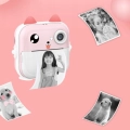 Aparat natychmiastowy fotograficzny dla dzieci z drukarką + 6 rolek (Różowy)