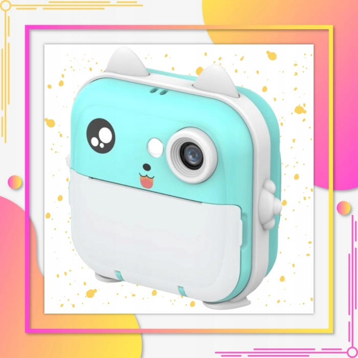 Aparat natychmiastowy fotograficzny dla dzieci z drukarką + 6 rolek (Różowy)