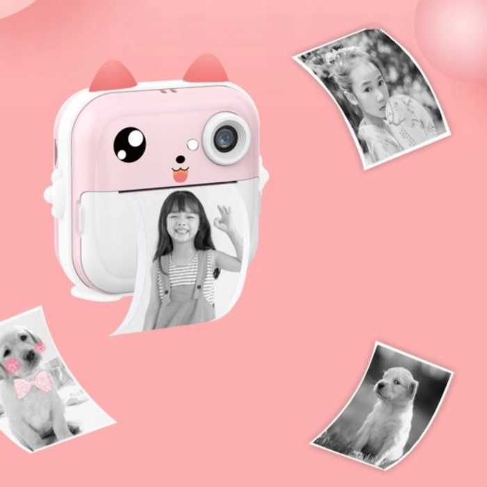 Aparat natychmiastowy fotograficzny dla dzieci z drukarką + 6 rolek (Niebieski)