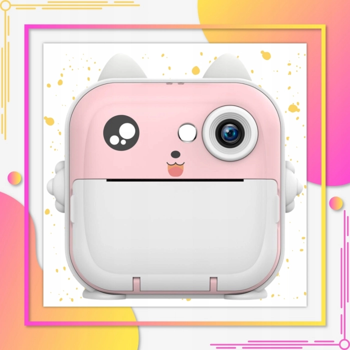 Aparat natychmiastowy fotograficzny dla dzieci z drukarką + 6 rolek (Niebieski)