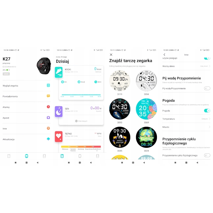 Smartwatch męski Z22 - zegarek militarny z możliwością prowadzeniem rozmów (Zielony)