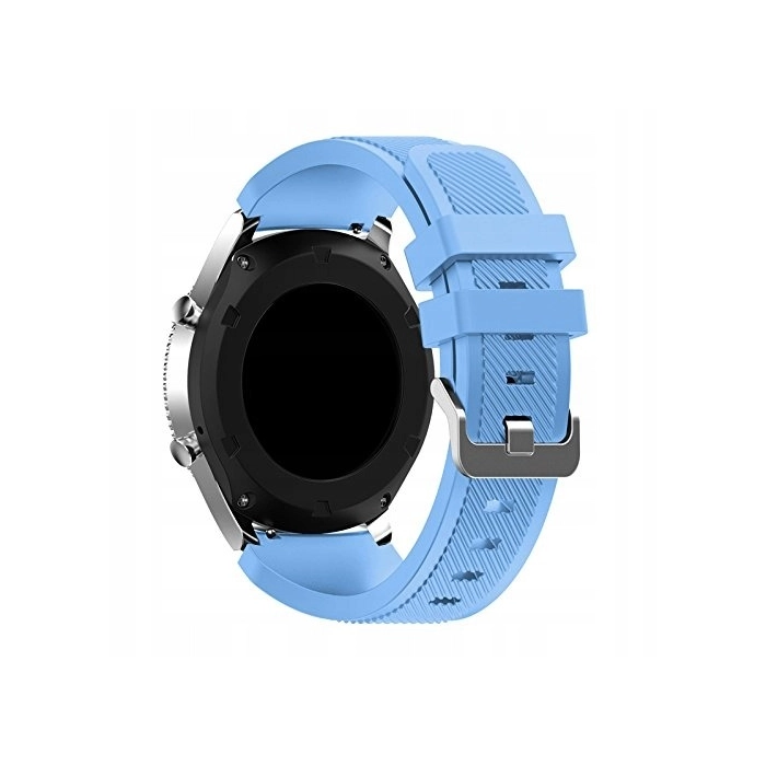 Pasek silikonowy Twill do smartwatcha uniwersalny 20mm + teleskopy (Błękitny)
