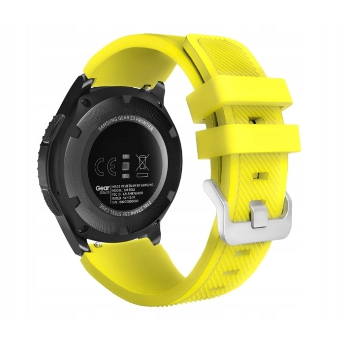 Pasek silikonowy Twill do smartwatcha uniwersalny 20mm + teleskopy (Żółty)