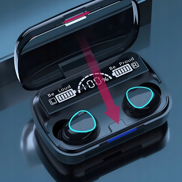 Słuchawki bezprzewodowe douszne z mikrofonem Z10 - sportowe gamingowe Bluetooth + Powerbank