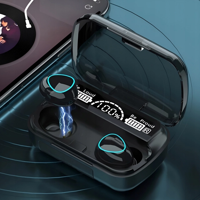 Słuchawki bezprzewodowe douszne z mikrofonem Z10 - sportowe gamingowe Bluetooth + Powerbank