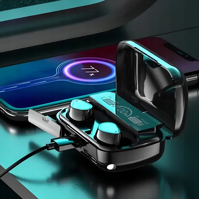 Słuchawki bezprzewodowe douszne z mikrofonem Z10 - sportowe gamingowe Bluetooth + Powerbank