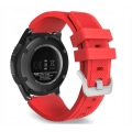 Pasek silikonowy Twill do smartwatcha uniwersalny 22mm + teleskopy (Czerwony)