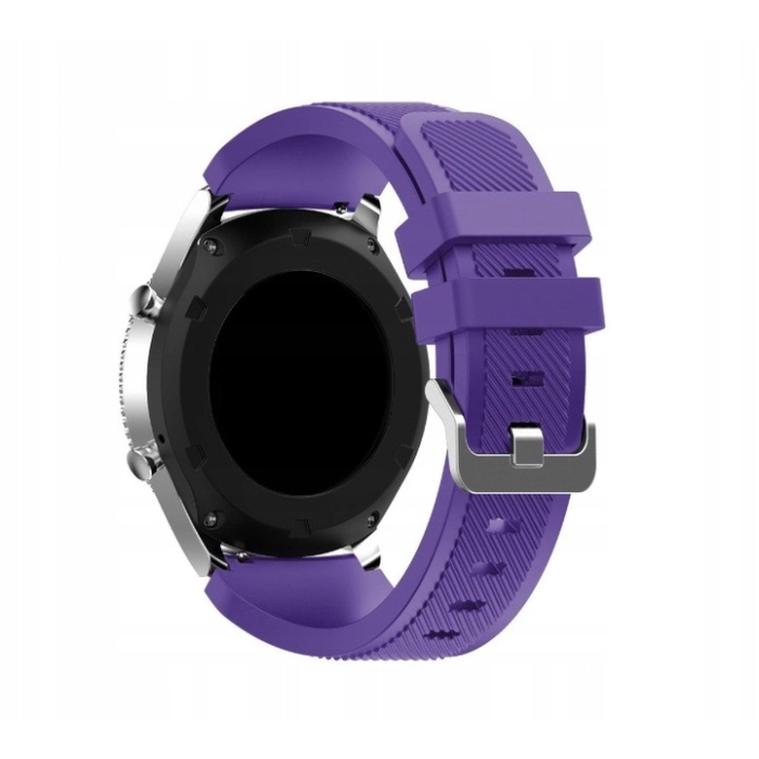 Pasek silikonowy Twill do smartwatcha uniwersalny 22mm + teleskopy (Fioletowy)