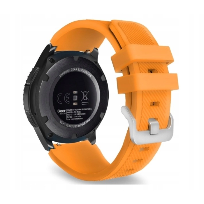 Pasek silikonowy Twill do smartwatcha uniwersalny 22mm + teleskopy (Pomarańczowy)