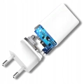 Szybka ładowarka sieciowa USB Fast charge (2.4A Biała)