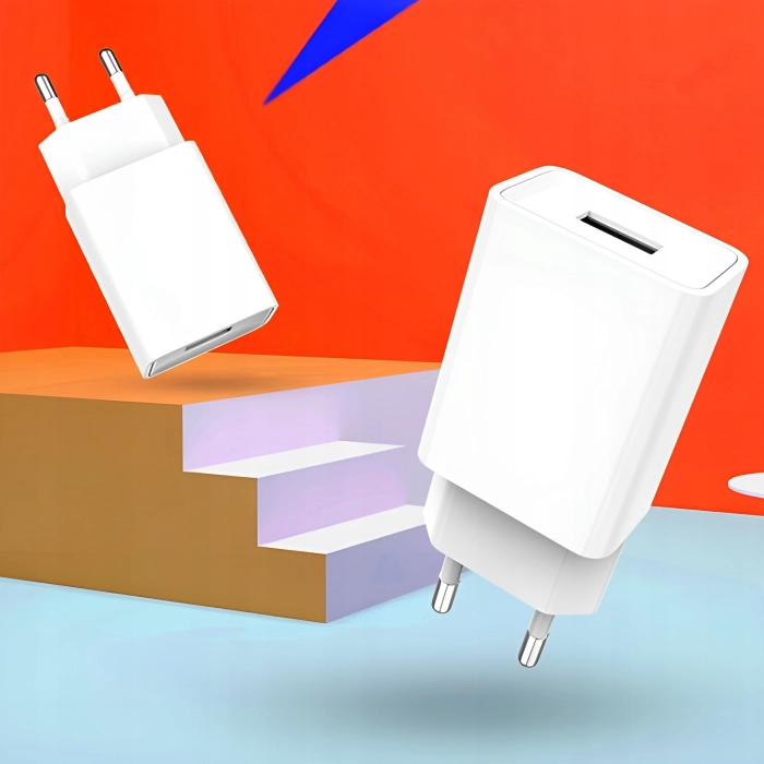 Szybka ładowarka sieciowa USB Fast charge (2.4A Biała)