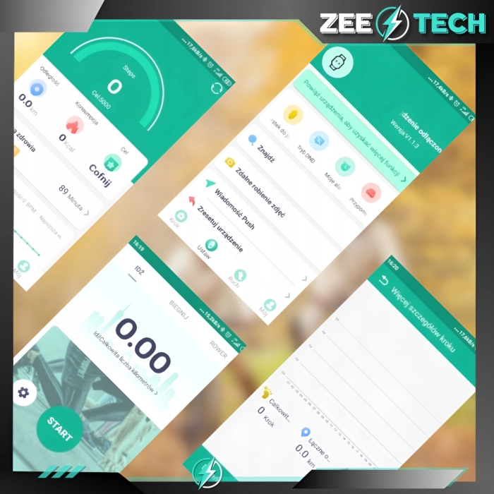 Smartwatch męski, damski Z119 - zegarek sportowy z pomiarem pulsu, kroków (Zielony)