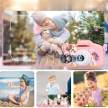 Aparat fotograficzny cyfrowy dla dzieci 40 mpx - Jednorożec + Karta 32 GB (Różowy)