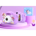 Aparat fotograficzny cyfrowy dla dzieci 40 mpx - Jednorożec + Karta 32 GB (Różowy)