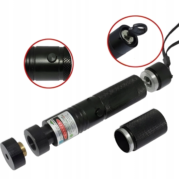 Wskaźnik laserowy Zielony - Laser, Pointer, duży zasięg + Bateria + Ładowarka + Pudełko