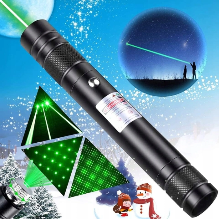Wskaźnik laserowy Zielony - Laser, Pointer, duży zasięg + Bateria + Ładowarka + Pudełko