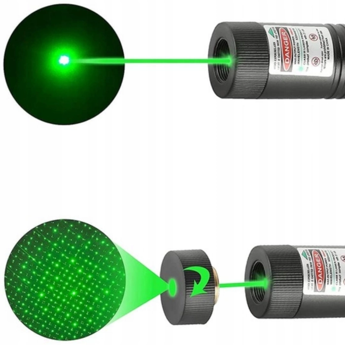 Wskaźnik laserowy Zielony - Laser, Pointer, duży zasięg + Bateria + Ładowarka + Pudełko