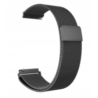 Pasek Bransoleta mesh uniwersalna do smartwatcha 22mm + teleskopy (Czarna)