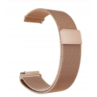 Pasek Bransoleta mesh uniwersalna do smartwatcha 22mm + teleskopy (Różowe złoto)