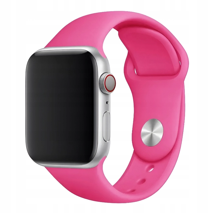 Pasek silikonowy do Apple Watch 1/2/3/4/5/6/7/8/9/SE 38mm 40mm 41mm (Ciemnoróżowy)