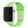 Pasek silikonowy do Apple Watch 1/2/3/4/5/6/7/8/9/SE 38mm 40mm 41mm (Jasnozielony)
