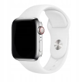 Pasek silikonowy do Apple Watch 1/2/3/4/5/6/7/8/9/SE 42mm 44mm 45mm 49mm (Biały)
