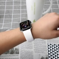 Pasek silikonowy do Apple Watch 1/2/3/4/5/6/7/8/9/SE 42mm 44mm 45mm 49mm (Biały)