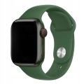 Pasek silikonowy do Apple Watch 1/2/3/4/5/6/7/8/9/SE 42mm 44mm 45mm 49mm (Ciemnozielony)