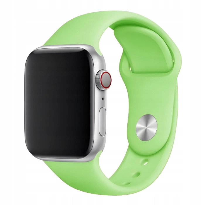 Pasek silikonowy do Apple Watch 1/2/3/4/5/6/7/8/9/SE 42mm 44mm 45mm 49mm (Jasnozielony)