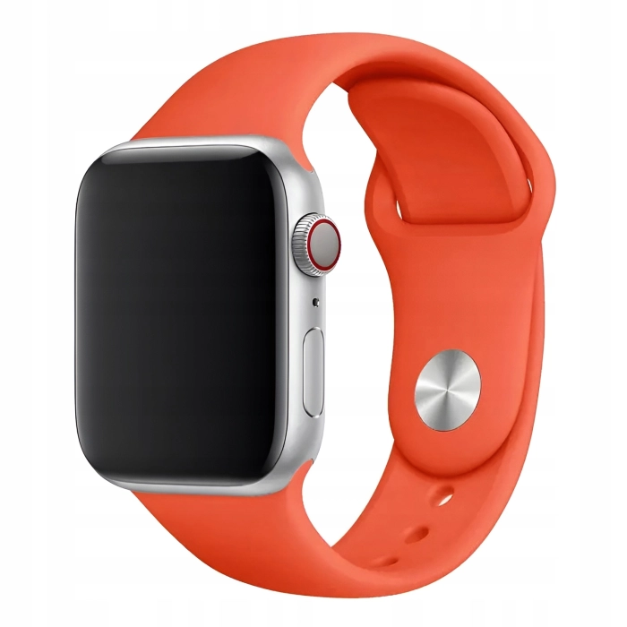 Pasek silikonowy do Apple Watch 1/2/3/4/5/6/7/8/9/SE 42mm 44mm 45mm 49mm (Pomarańczowy)