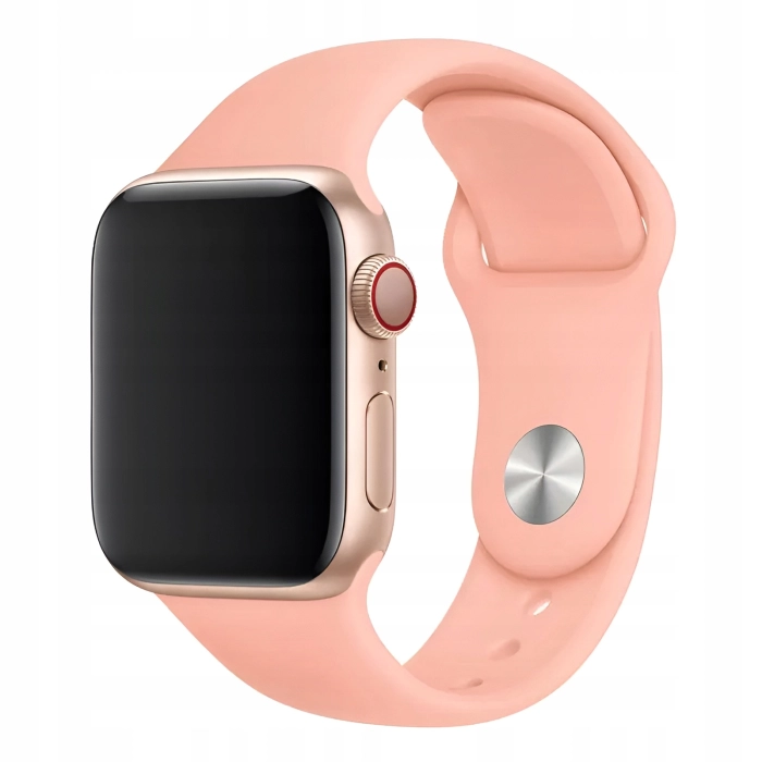Pasek silikonowy do Apple Watch 1/2/3/4/5/6/7/8/9/SE 42mm 44mm 45mm 49mm (Pudrowy)
