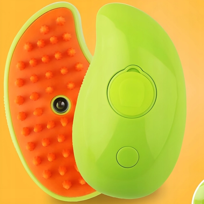 Szczotka parowa dla kota, psa - grzebień do czyszczenia zwierząt (Zielona)