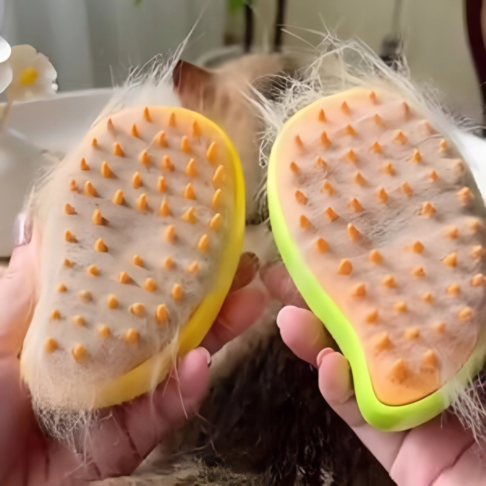 Szczotka parowa dla kota, psa - grzebień do czyszczenia zwierząt (Zielona)